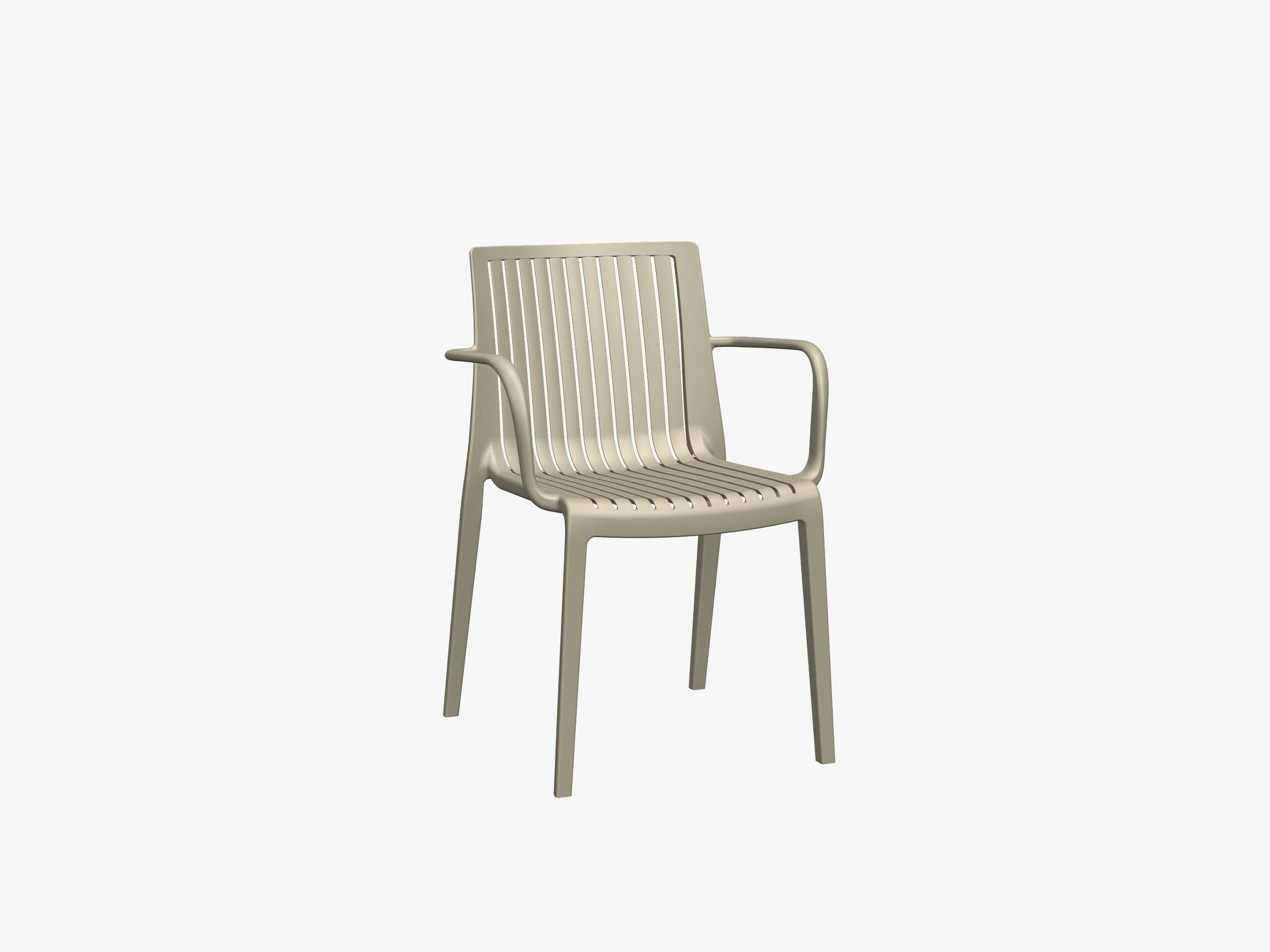 Milos Dining Chair, Nesting - Gray